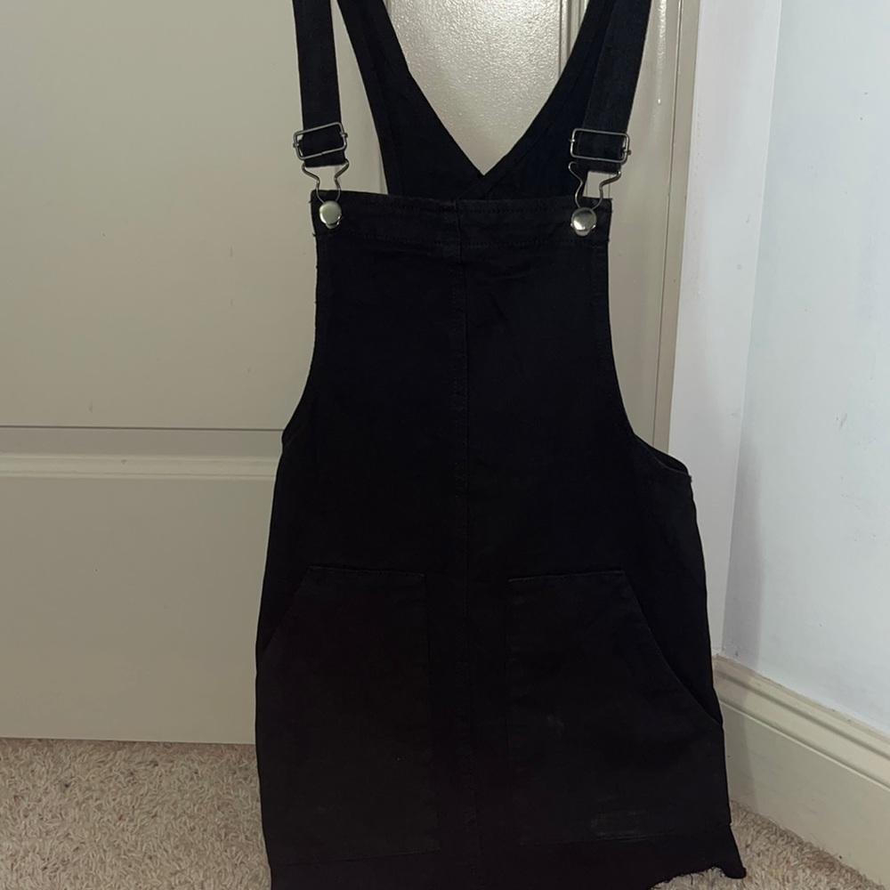 Dari black denim dress adjustable straps